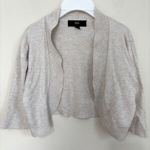 Mossimo gray short sleeve cropped open front knit sweater cardigan